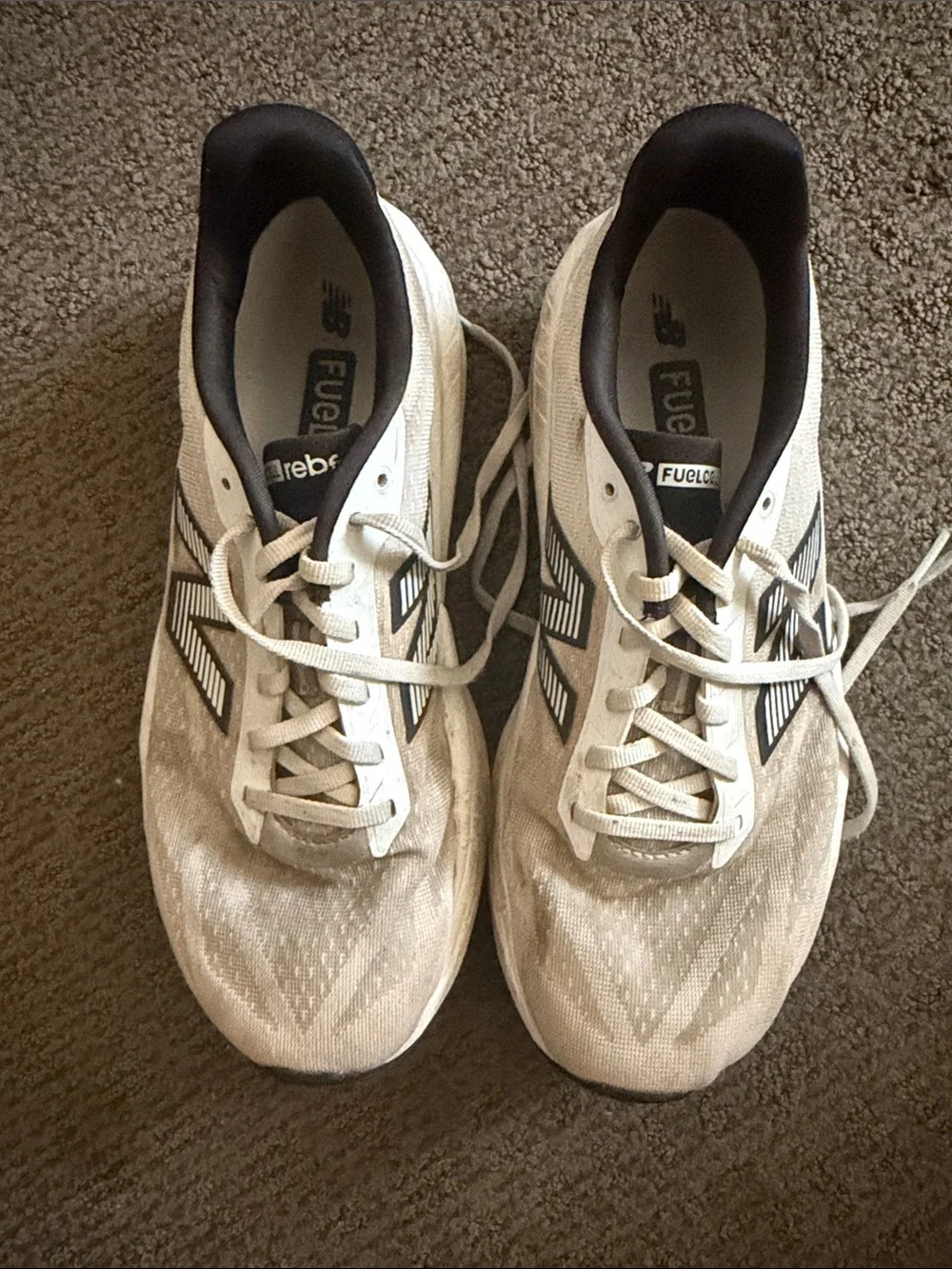 New Balance Men’s FuelCell v5 Running Sneakers - Beige/Black